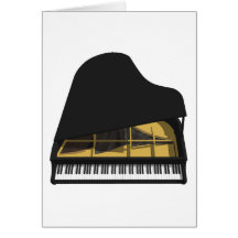3D Model: Black Grand Piano: Cards