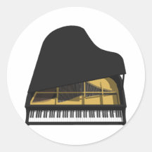 3D Model: Black Grand Piano: Sticker