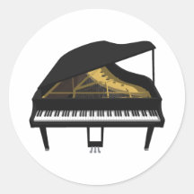 3D Model: Black Grand Piano: Stickers