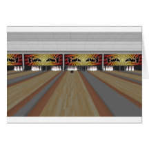 3D Model: Bowling Alley: Greeting Card
