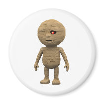 3d Mummy Stands Fridge Magnet