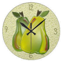 3D Pear (water specks) Wall Clock