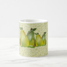 3D Pears (water specks/green) Coffee Mugs