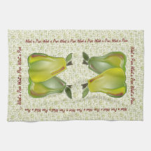 3D Pears (water specks) Towel