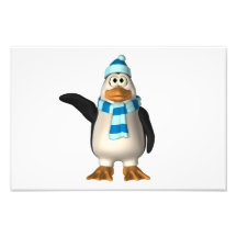 3D penguin Photo Print