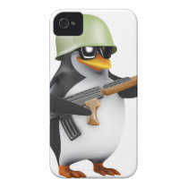 3d Penguin Soldier Iphone 4 Case