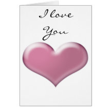 3D Pink Heart Greeting Cards