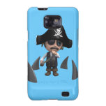 3d Pirate shark fins (editable) Samsung Galaxy S Covers