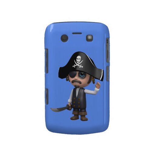 3d Pirate waves Hello! (editable) Blackberry Case