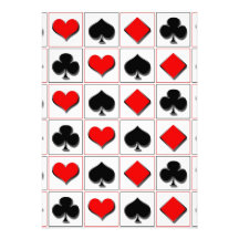 3D Playing card suits pattern