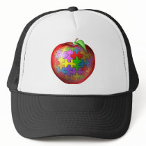 3D Puzzle Apple Trucker Hat
