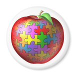 3D Puzzle Apple magnets
