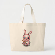 3D Rabbit Canvas Bag