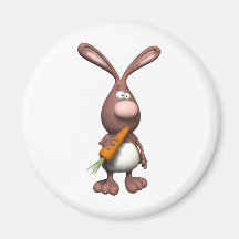 3D Rabbit Fridge Magnets