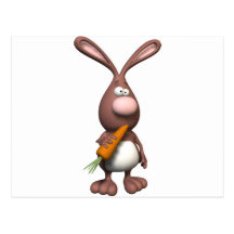 3D Rabbit Post Card