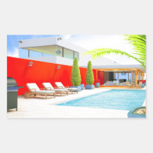 3D Render Luxury House1 Rectangle Sticker