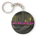 3d_scene_293, DOUBLE FIRE RULEZ Key Chain
