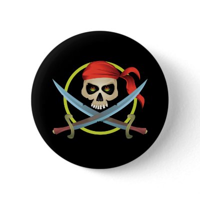 3D Skull and Crossbones Button by gotrum