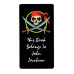 3D Skull Pirate Label