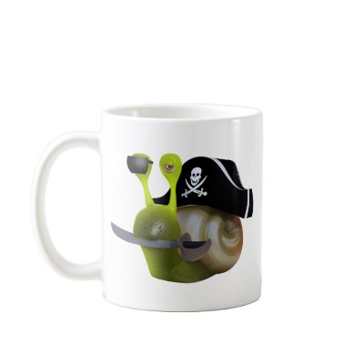 3d-snail-pirate mugs by YouveGotSnail