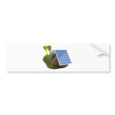 3d Solar Powered Snail Bumper Stickers by YouveGotSnail