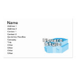 3d Squares, Name, Address 1, Address 2, Contact... Business Cards