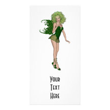 3D St. Patrick's Day Green Fairy Photo Cards