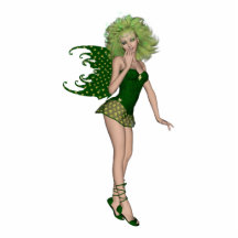 3D St. Patrick's Day Green Fairy Photo Cutout