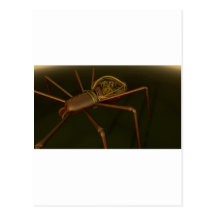 3D Steampunk spider Post Card