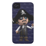 3d Surprised Pirate (editable) iPhone 4 Covers