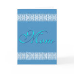 3D Text Lace Mother's Day Cards