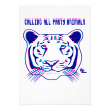 3D Tiger Party Invitation