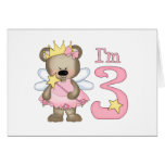 3ème anniversaire de princesse Bear Cartes