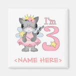 3ème anniversaire de princesse Kitty Magnets Pour Réfrigérateur