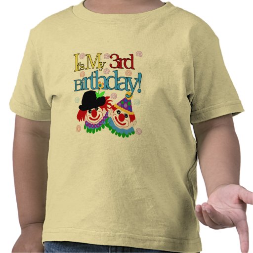 3èmes T-shirts et cadeaux d'anniversaire de clowns