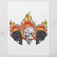 3flaming skulls copy custom flyer