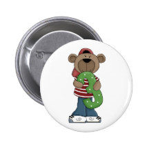 3rd. Birthday Bear Fun Pin Button