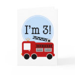 3rd Birthday Fire Truck Greeting Cards
