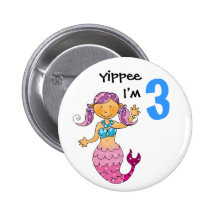 3rd birthday gift for a girl, cute mermaid pin