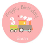 3rd Birthday (Girl) Cupcake Toppers/Stickers