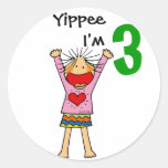 3rd birthday girl stickers
