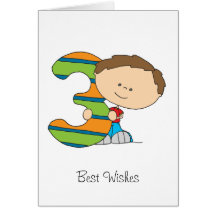 3rd Birthday - Greetings card - Boy