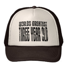 3rd Birthday Party Worlds Greatest Three Year Old Trucker Hats