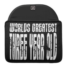 3rd Birthday Party Worlds Greatest Three Year Old MacBook Pro Sleeve