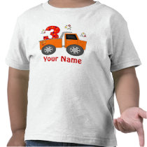 3rd Birthday Truck Personalized T-shirt t-shirts
