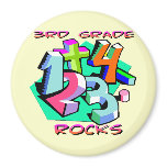 3rd Grade Rocks - Numbers Fridge Magnet