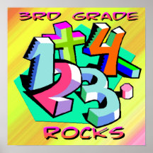 3rd Grade Rocks - Numbers Poster