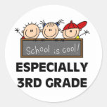 3rd Grade School is Cool Round Sticker