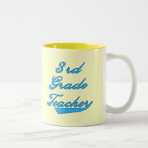 3rd Grade Teacher Blue Tshirts and Gifts Coffee Mugs