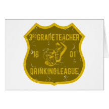 3rd Grade Teacher Drinking League Cards